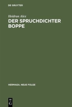 Der Spruchdichter Boppe - Alex, Heidrun