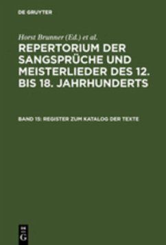 Register zum Katalog der Texte - Brunner, Horst / Wachinger, Burghart (Hgg.)