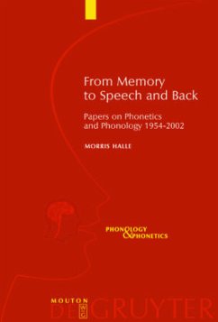 From Memory to Speech and Back - Halle, Morris