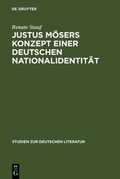 Cover Justus Mösers Konzept einer deutschen Nationalidentität