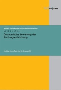Cover Ökonomische Bewertung der Siedlungsentwicklung