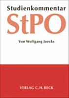 Studienkommentar StPO - Joecks, Wolfgang