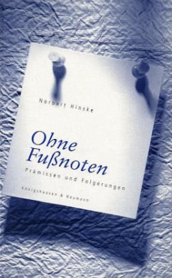 Cover Ohne Fußnoten, Prämissen und Folgerungen
