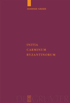 Initia Carminum Byzantinorum - Vassis, Ioannis