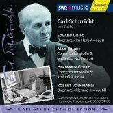 Carl Schuricht conducts Edvard Griegs Overture "Im Herbst" op.11. Max Bruchs Concerto for violin & orchestra No.1 op.26. Hermann Goetzs Concerto for violin & orchestra op.22 and Robert Volkmanns Overture "Richard III" op.68