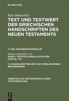 1. Teststellenkollation der Kapitel 1-10 - Aland, Kurt (Hrsg.)