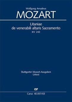 Litaniae de venerabili altaris Sacramento Es-Dur KV 243, Klavierauszug - Mozart, Wolfgang Amadeus