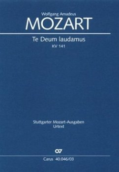 Te Deum C-Dur KV 141 (66b), Klavierauszug - Mozart, Wolfgang Amadeus