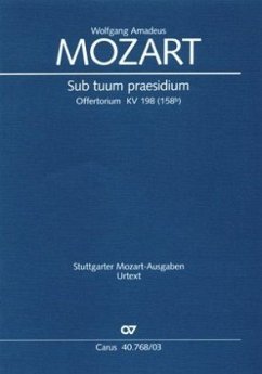 Cover Sub tuum praesidium (Klavierauszug)