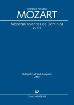Vesperae solennes de Dominica (Klavierauszug) - Mozart, Wolfgang Amadeus