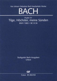 Tilge, Höchster, meine Sünden, Klavierauszug - Bach, Johann Sebastian