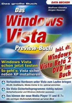 Das Windows Vista Preview-Buch, m. DVD-ROM - Gieseke, Wolfram; Hossner, Jürgen
