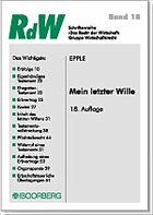 Mein letzter Wille - Epple, Dieter