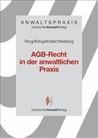 AGB-Recht in der anwaltlichen Praxis - Niebling, Jürgen / Klingelhöfer, Thomas / Ring, Gerhard