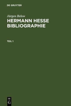 Hermann Hesse Bibliographie - Below, Jürgen