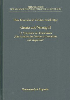 Gesetz und Vertrag II - Behrends, Okko / Starck, Christian (Hgg.)