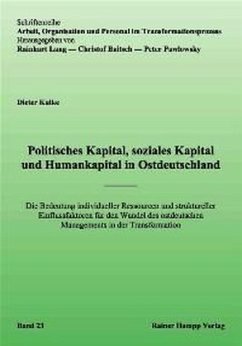 Politisches Kapital, soziales Kapital und Humankapital in Ostdeutschland - Kulke, Dieter