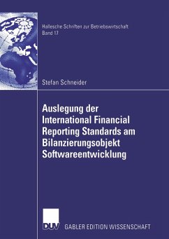 Auslegung der International Financial Reporting Standards am Bilanzierungsobjekt Softwareentwicklung - Schneider, Stefan