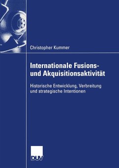 Internationale Fusions- und Akquisitionsaktivität - Kummer, Christopher