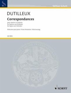 Correspondances, Sopran und Orchester, Klavierauszug