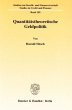 Quantitätstheoretische Geldpolitik. - Bild 1