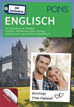 PONS All inclusive Englisch, Kursbuch, 3 Audio+MP3-CDs, Vokabeltrainer-App und Reise-Sprachführer