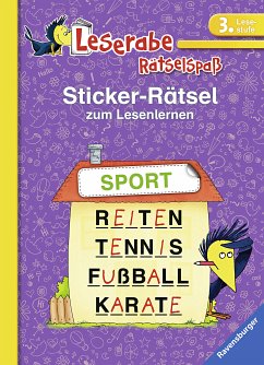 Leserabe: Sticker-Rätsel zum Lesenlernen (3. Lesestufe) - Hofmann, Lena