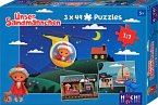 Unser Sandmännchen, 3 x 49-Teile-Puzzles, Puzzle