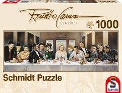 Schmidt 57291 - Renato Casaro: Dinner der Berühmten, 1000 Teile Panorama Puzzle