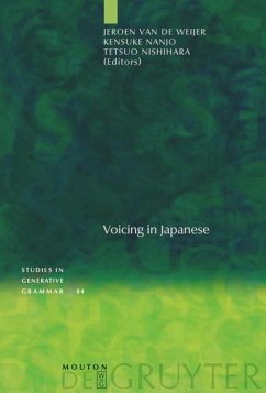 Voicing in Japanese - Weijer, Jeroen van de / Nanjo, Kensuke / Nishihara, Tetsuo (eds.)