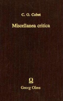 Cover Miscellanea critica