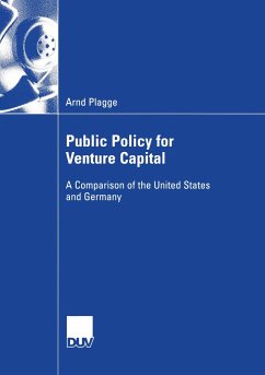 Public Policy for Venture Capital - Plagge, Arnd