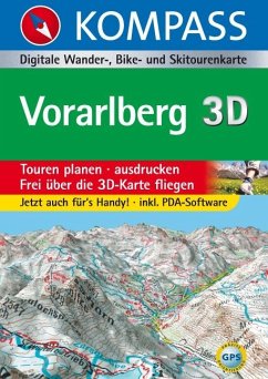Cover Kompass Digitale Wander-, Rad- und Skitourenkarte Vorarlberg 3D, 1 DVD-ROM