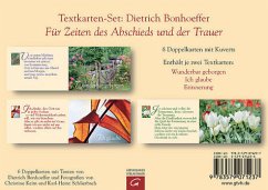 Für Zeiten des Abschieds und der Trauer : Textkarten-Set: 6 Doppelkarten mit Kuverts. - Bonhoeffer, Dietrich