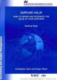 Supplier Value. - Jahns, Christopher;Moser, Roger