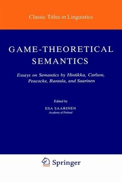 Game-Theoretical Semantics - Saarinen, Esa (ed.)