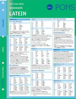PONS Grammatik auf einen Blick Latein - kompakte Übersicht, Grammatikregeln nachschlagen