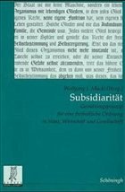 Cover Subsidiarität