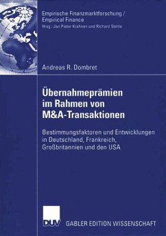 Übernahmeprämien im Rahmen von M&A-Transaktionen - Dombret, Andreas R.
