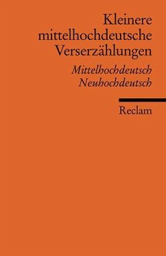 Kleinere mittelhochdeutsche Verserzählungen - Schulz-Grobert, Jürgen (Hrsg.)