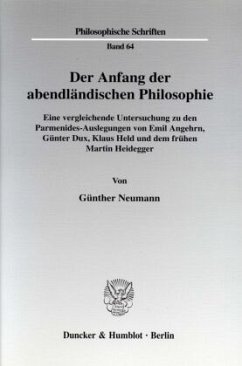 Der Anfang der abendländischen Philosophie - Neumann, Günther