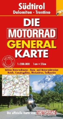 Cover Die Motorrad Generalkarte Südtirol, Dolomiten, Trentino