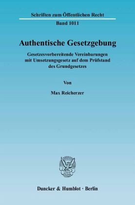 Authentische Gesetzgebung. Authentische Gesetzgebung.