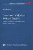 Inversion in Modern Written English