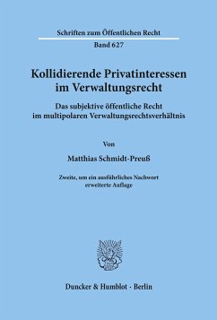 Kollidierende Privatinteressen im Verwaltungsrecht. - Schmidt-Preuß, Matthias