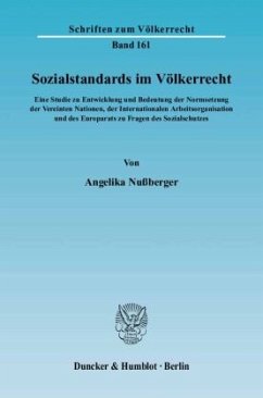 Sozialstandards im Völkerrecht. - Nußberger, Angelika