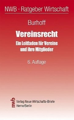 Vereinsrecht - Burhoff, Detlef