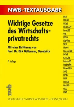 Cover Wichtige Gesetze des Wirtschaftsprivatrechts