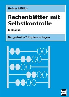 Rechenblätter mit Selbstkontrolle - 8. Klasse - Müller, Heiner