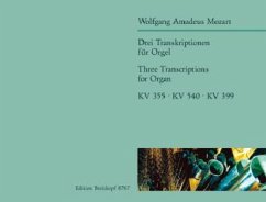 Cover Drei Transkriptionen KV 255, KV 540, KV 399, für Orgel